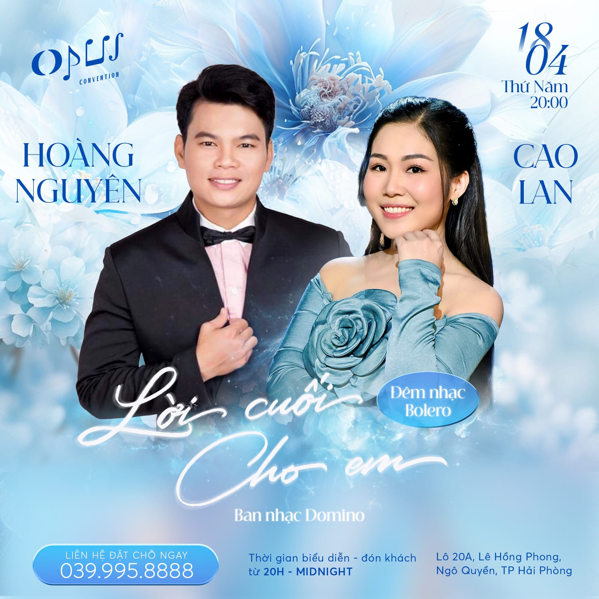 Đêm nhạc Bolero “Lời cuối cho em” 18/04